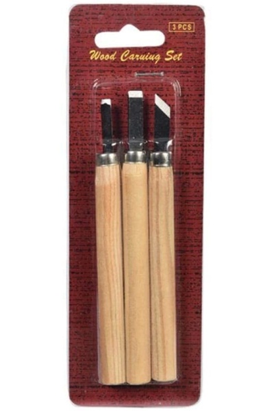 Genel Markalar 3'lü Ahşap Oyma Seti / Bs37