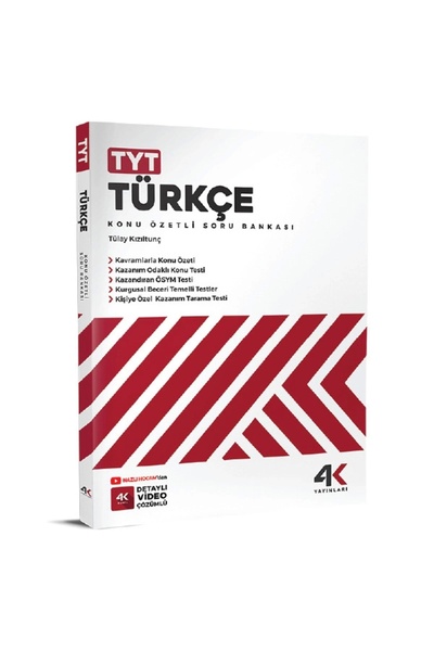 4k Yayınları 4 K Tyt Türkçe Konu Özetli Soru Bankası