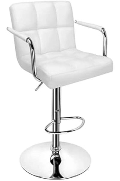 MAPLE HOME DECORATION Maple Home PU Leather Adjustable Swivel Bar Stools Counter Height for Kitchen Office Durable & Style