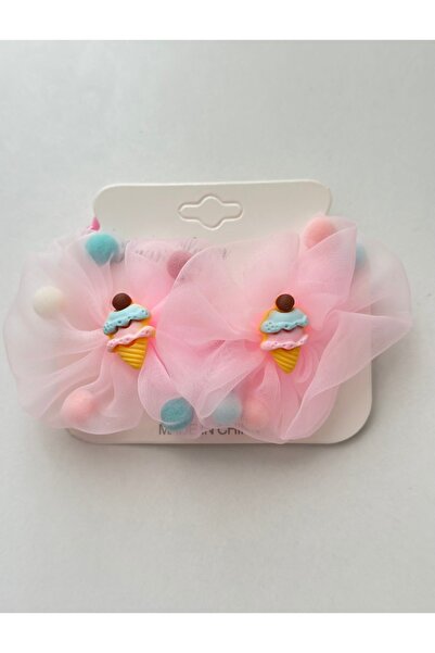 mibrillo Щипка за коса с помпони и сладолед