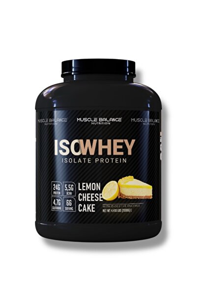 MUSCLE BALANCE Isolate Whey Protein 2000 gr 66 Servis Limon Cheesecake