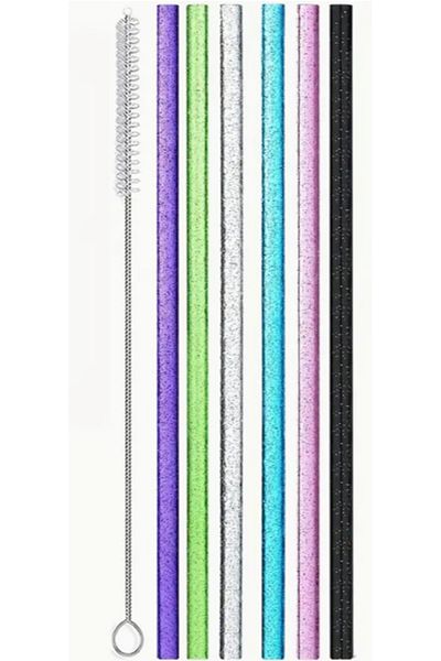 Buycobox 1 Piece Stanl. 40/30 oz Tumb. Colorful Glitter Replacement Straw for Thermos, 30 cm Length / 9 mm Diameter