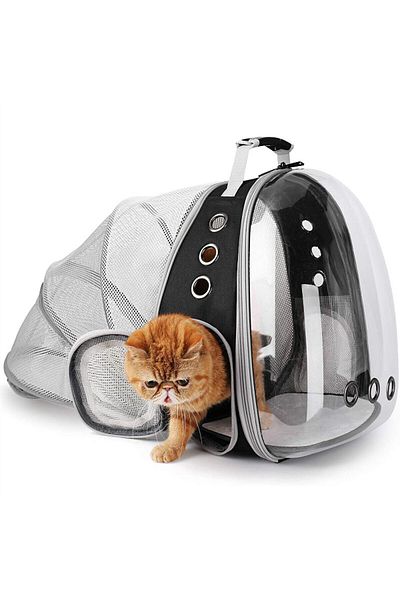 Bogadini Nylon Pet Carrier Bag With Zipper For Travel Hiking And Outdoor Activities