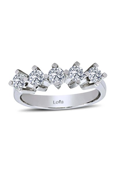 Lova D Renk 0,80 Karat Pırlanta Beştaş Yüzük - 1010072