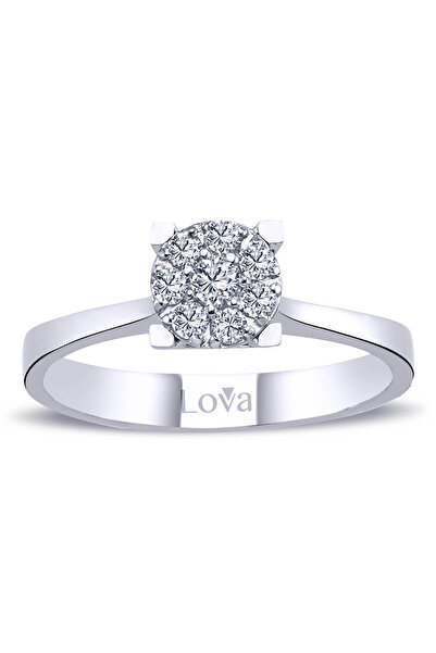 Lova 1 Karat Tektaş Görünümlü Pırlanta Yüzük - 1070113