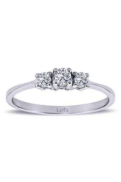 Lova F Renk 0,25 Karat Pırlanta Tria Yüzük - 1010078