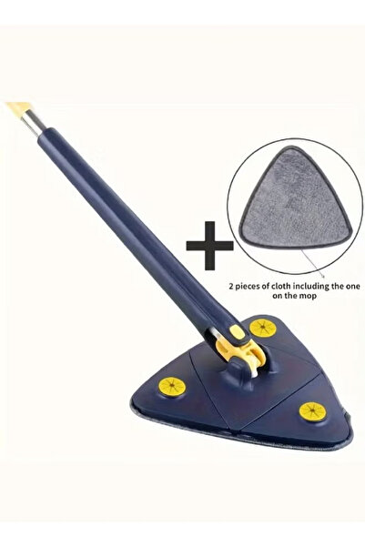 Denx Triangle Multifunctional Cleaning Mop Triangle Mop 360° Rotatable Adjustable with Stainless Steel