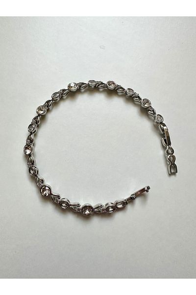 Lumina Atelier Silver Steel Zircon Bracelet