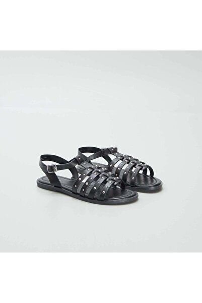 KIABI صندل بأشرطة مرصعة باللون الأسود