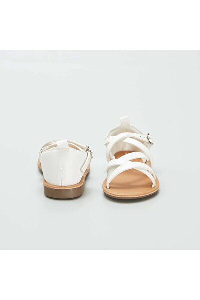 KIABI Multi-cross-strap sandals WHITE