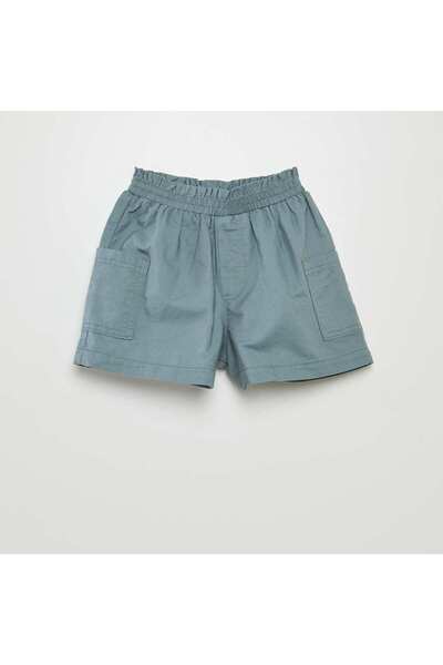 KİABİ شورت أكسفورد مستقيم القطع باللون الأزرق