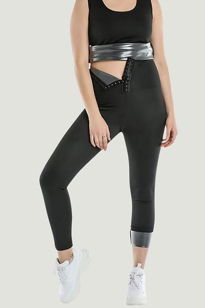 AVENNİES Slimming Thermal Two Sizes Slimming Body Shaper Sauna Clip-on Corset Tights