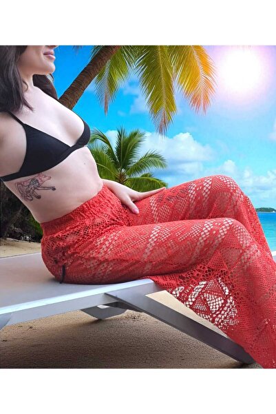 Pupa Openwork Knitwear Pareo Beach Pants