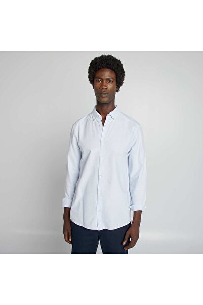 KIABI قميص أكسفورد أزرق بقصّة عادية