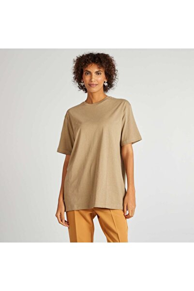 KIABI Basic slinky T-shirt KHAKI