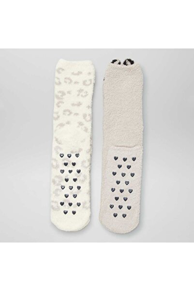 KIABI Pack of 2 pairs of patterned socks GREY