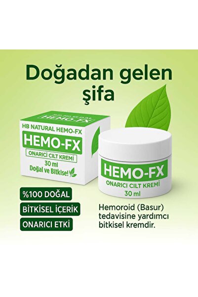 hb natural Hemo-fx Onarıcı Cilt Kremi ( Ve Çatlak Tedavisine Yardımcı Krem Ki...