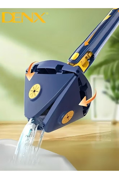 Denx Triangle Multifunctional Cleaning Mop Triangle Mop 360° Rotatable Adjustable with Stainless Steel