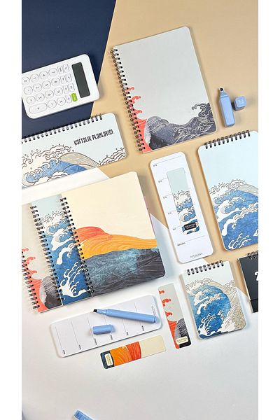 Apeirona | Limitless Art Gift Notebook Box - Stationery Set - 8 Pieces - with Calendar and Bookmark Gifts