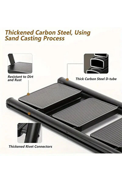 sharpdo Metal Ladder 2 Steps Durable And Foldable Aluminium Alloy