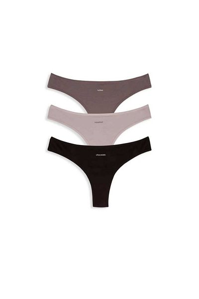 Dominant Set de 3 chiloți brazilieni pentru femei - bumbac și lycra