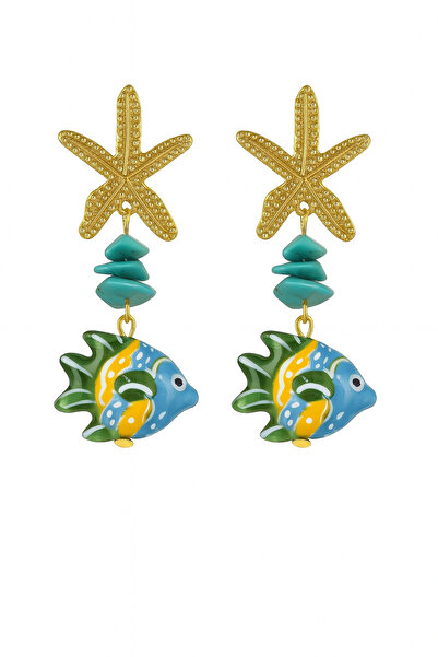 Venus Design Çelik Murano Balık Küpe