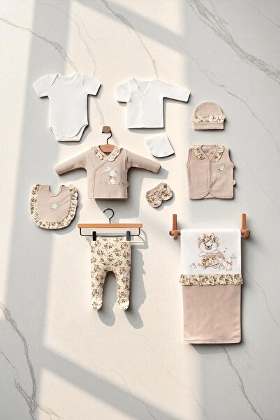 MİLAYS LİFE HOME COLLECTİON طقم أرنب زهري للفتيات الصغيرات من عمر 0 ​​إلى 3 أ...