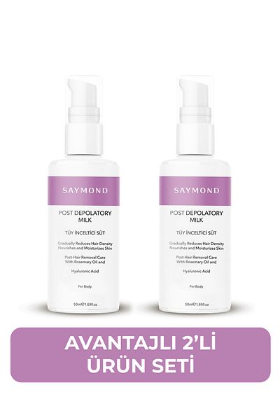 SAYMOND 2 Pack Feather and Moisturizing Milk with Nettle & Hyaluronic Acid Extract 50 ml