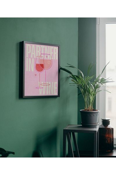 Arthopia Ημέρα του Αγίου Βαλεντίνου Partner In Wine Wine Δώρο Pinterest Πίνακας καλλιτεχνικού σχεδιασμού με κορνίζα