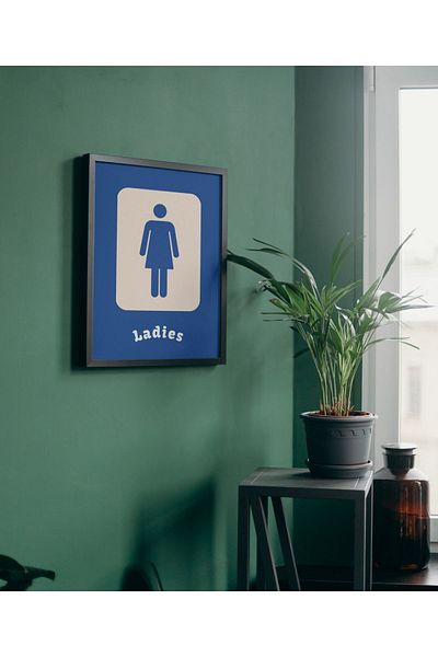 Arthopia Γυναικεία τουαλέτα Γυναικεία WC Διακόσμηση Αφίσα Πλαίσιο Υψηλής Ποιότητας Σχεδιασμός Πίνακας