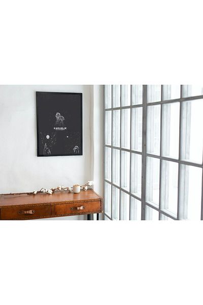 Arthopia Πλήρης κούπα Αντίστροφη DKTT Dark Album Αφίσα Πίνακας Καλλιτεχνικού Σχεδιασμού με Πλαίσιο