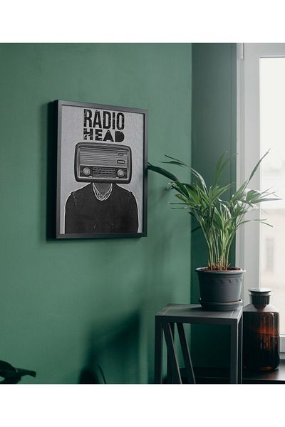 Arthopia Radiohead Band Album Banner Pinterest Αφίσα με κορνίζα Υψηλής ποιότητας διακοσμητικό σχέδιο ζωγραφικής