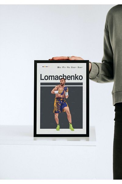 Arthopia Vasil Lomachenko Boxing Αφίσα Πίνακας Σχεδίου Υψηλής Ποιότητας με Κορνίζα