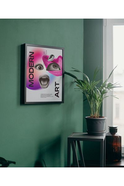 Arthopia Μοντέρνα Τέχνη Έγχρωμη Εικονογράφηση Pinterest Αφίσα με κορνίζα Υψηλής ποιότητας Διακόσμηση Σχεδιασμός Ζωγραφική