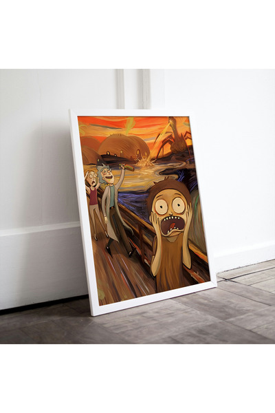 Arthopia Çığlık Rick And Morty Dekorasyon Yüksek Kaliteli Çerçevesiz Duvar Ta...