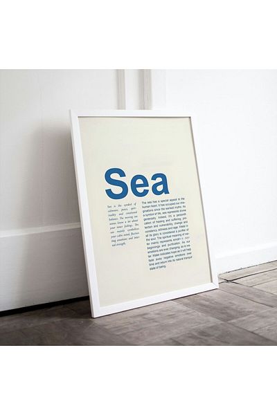 Arthopia Sea Word Meaning Παράρτημα θάλασσας Pinterest Δώρο αφίσα με κορνίζα ζωγραφική καλλιτεχνική σχεδίαση
