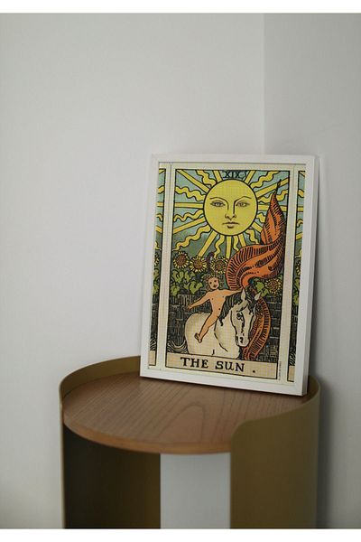 Arthopia Κάρτα Ταρώ The Sun Sun Horse Pinterest Διακοσμητική αφίσα Πίνακας υψηλής ποιότητας σχεδίου με πλαίσιο