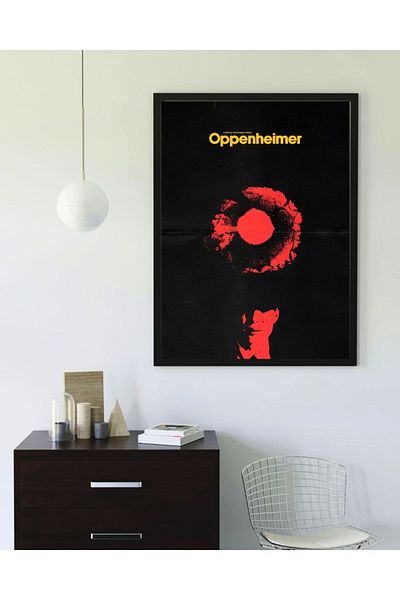 Arthopia Αφίσα ταινίας Oppenheimer 4 Δώρο Pinterest Πίνακας καλλιτεχνικού σχεδιασμού με κορνίζα