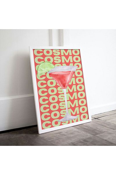 Arthopia Cosmo Cocktail Cocktail Pinterest Πίνακας καλλιτεχνικού σχεδιασμού με κορνίζα αφίσας