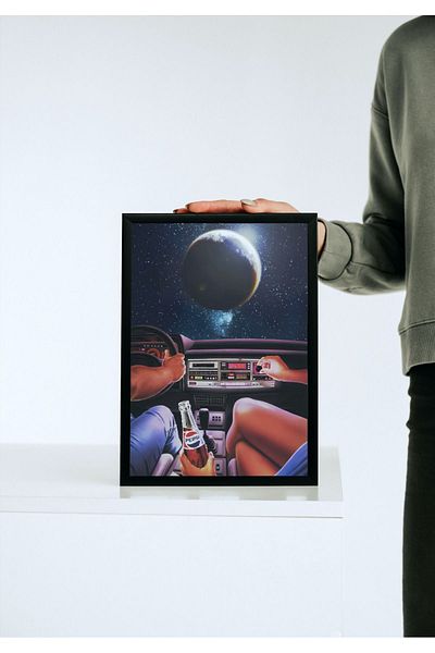 Arthopia Feelings Space Uranus Pinterest Αφίσα με κορνίζα Υψηλής ποιότητας διακοσμητικό σχέδιο ζωγραφικής