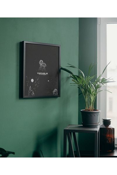 Arthopia Πλήρης κούπα Αντίστροφη DKTT Dark Album Αφίσα Πίνακας Καλλιτεχνικού Σχεδιασμού με Πλαίσιο