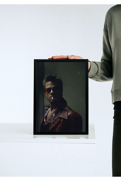 Arthopia Vintage Pinterest Fight Club Tyler Durden Αφίσα με κορνίζα Υψηλής ποιότητας ζωγραφική σχεδίου