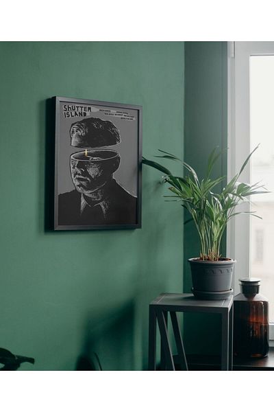Arthopia Shutter Island Prison Island 2 Αφίσα ταινίας ταινίας Pinterest Πίνακας καλλιτεχνικού σχεδιασμού με κορνίζα