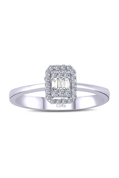 Lova 0,14 Karat Baget Pırlanta Yüzük - 1020315