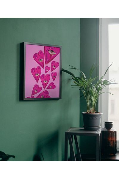 Arthopia Little Pink Heart Little Pink Hearts Girls Pinterest Δώρο Αφίσα Κορνίζα Καλλιτεχνική ζωγραφική