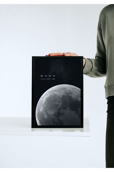 Arthopia Moon Moon Planets Space Pinterest Αφίσα με κορνίζα Υψηλής ποιότητας διακοσμητικό σχέδιο ζωγραφικής