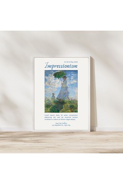 Arthopia Claude Monet Impressionism Πίνακας υψηλής ποιότητας σχεδίου με κορνίζα αφίσας