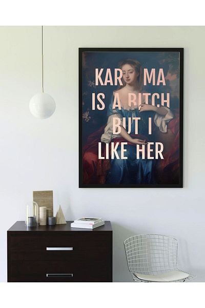 Arthopia Η Karma είναι μια βλάστη, αλλά μου αρέσει η αφίσα της Pinterest Δώρο αφίσα με κορνίζα ζωγραφική καλλιτεχνικού σχεδιασμού