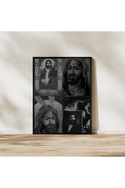 Arthopia Ηρ. Πίνακας Σχεδιασμού Υψηλής Ποιότητας με Πλαίσιο Αφίσας Ali Portraits