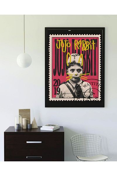 Arthopia Jojo Rabbit Αφίσα ταινίας ταινίας Pinterest Δώρο αφίσα με κορνίζα ζωγραφική καλλιτεχνική σχεδίαση